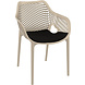Siesta Siesta Air XL Stapelbare Tuinstoel met Armleuning Taupe Siesta Siesta Air XL Stapelbare Tuinstoel met Armleuning Taupe