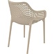 Siesta Siesta Air XL Stapelbare Tuinstoel met Armleuning Taupe Siesta Siesta Air XL Stapelbare Tuinstoel met Armleuning Taupe