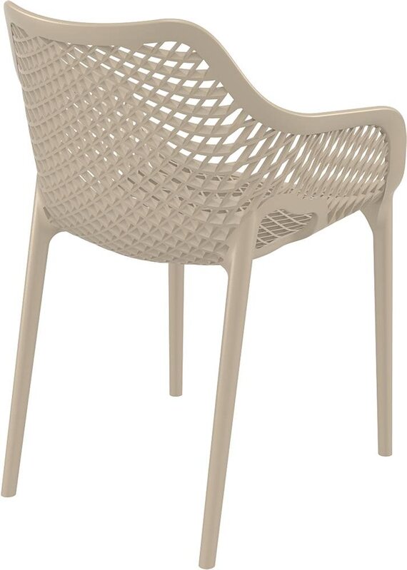 Baratti Baratti Carva Stapelbare Tuinstoel met Armleuning Taupe