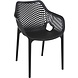 Siesta Siesta Air XL Stapelbare Tuinstoel met Armleuning Zwart Siesta Siesta Air XL Stapelbare Tuinstoel met Armleuning Zwart
