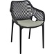 Siesta Siesta Air XL Stapelbare Tuinstoel met Armleuning Zwart Siesta Siesta Air XL Stapelbare Tuinstoel met Armleuning Zwart