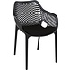 Siesta Siesta Air XL Stapelbare Tuinstoel met Armleuning Zwart Siesta Siesta Air XL Stapelbare Tuinstoel met Armleuning Zwart