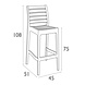 Siesta Siesta Ares Stapelbare Barkruk 75 cm Wit Siesta Siesta Ares Stapelbare Barkruk 75 cm Wit