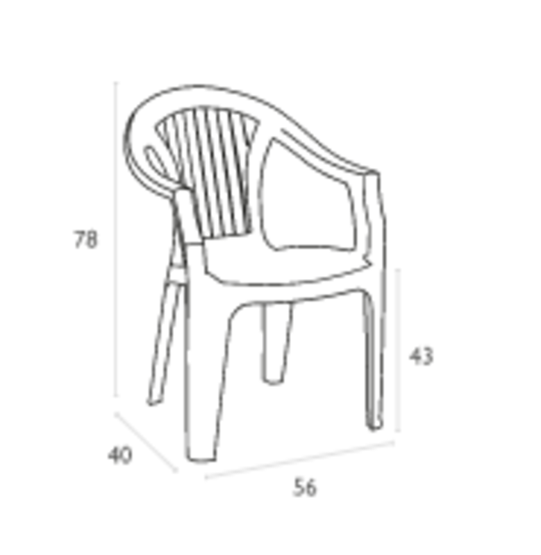 Siesta Siesta Lola Stapelbare Tuinstoel 35 Stuks Wit