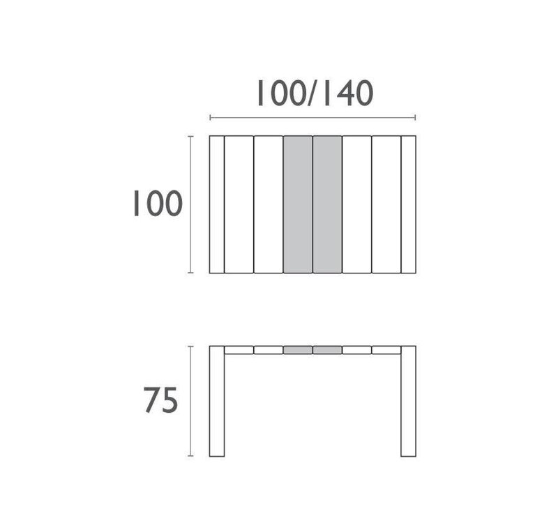 Siesta Siesta Vegas Uitschuifbare Tuintafel Small 100/140 cm Zwart
