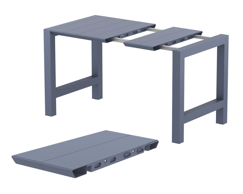 Siesta Siesta Vegas Uitschuifbare Bartafel 100/140 cm Donkergrijs