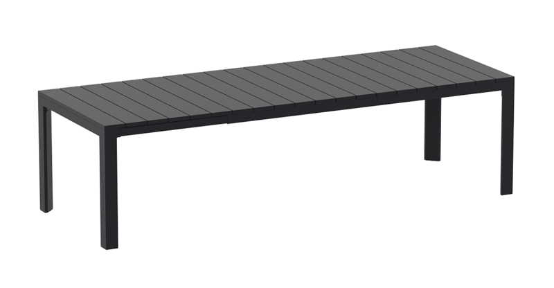 Siesta Siesta Atlantic Uitschuifbare Tuintafel XL 210/280 cm Zwart