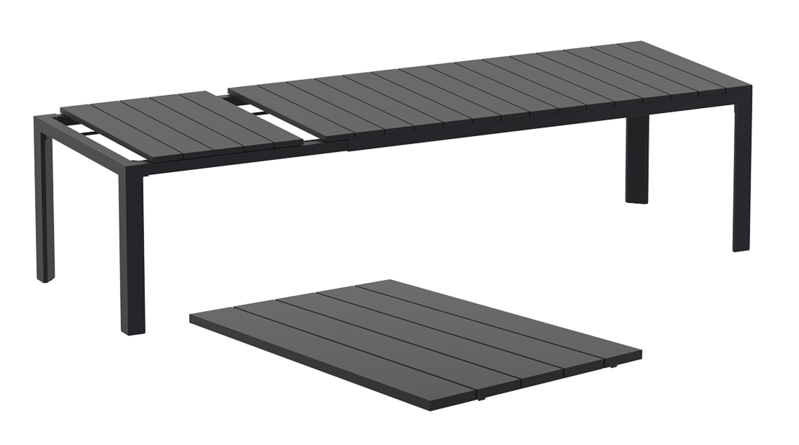 Siesta Siesta Atlantic Uitschuifbare Tuintafel XL 210/280 cm Zwart