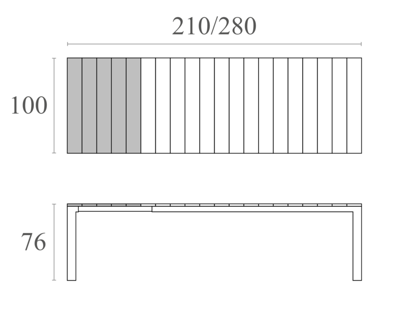 Siesta Siesta Atlantic Uitschuifbare Tuintafel XL 210/280 cm Taupe