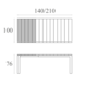 Siesta Siesta Atlantic Uitschuifbare Tuintafel Medium 140/210 cm Taupe Siesta Siesta Atlantic Uitschuifbare Tuintafel Medium 140/210 cm Taupe