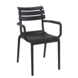 Siesta Siesta Paris Stapelbare Tuinstoel met Armleuning Zwart Siesta Siesta Paris Stapelbare Tuinstoel met Armleuning Zwart
