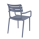 Siesta Siesta Paris Stapelbare Tuinstoel met Armleuning Donkergrijs Siesta Siesta Paris Stapelbare Tuinstoel met Armleuning Donkergrijs