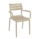 Siesta Siesta Paris Stapelbare Tuinstoel met Armleuning Taupe Siesta Siesta Paris Stapelbare Tuinstoel met Armleuning Taupe