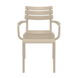 Siesta Siesta Paris Stapelbare Tuinstoel met Armleuning Taupe Siesta Siesta Paris Stapelbare Tuinstoel met Armleuning Taupe