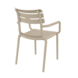 Siesta Siesta Paris Stapelbare Tuinstoel met Armleuning Taupe Siesta Siesta Paris Stapelbare Tuinstoel met Armleuning Taupe