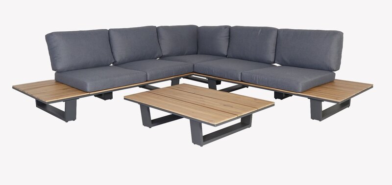 The Outsider The Outsider Hoekbank Loungeset Jennifer Acaciahout & Aluminium