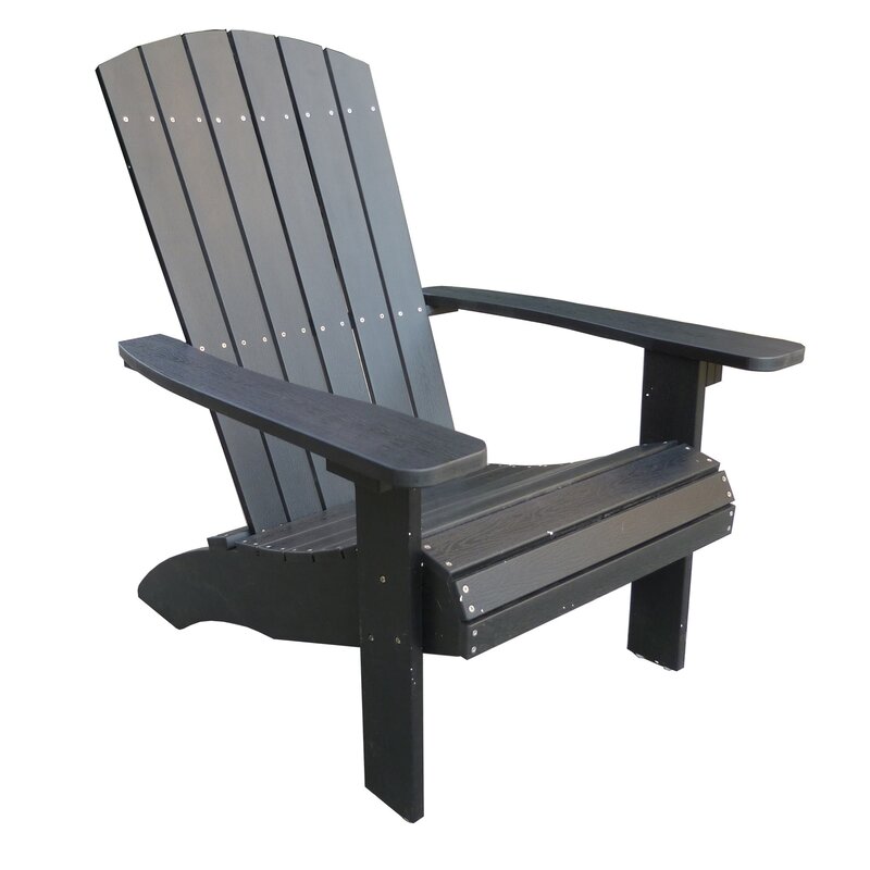 The Outsider The Outsider Milan Loungestoel Adirondack Polywood Zwart