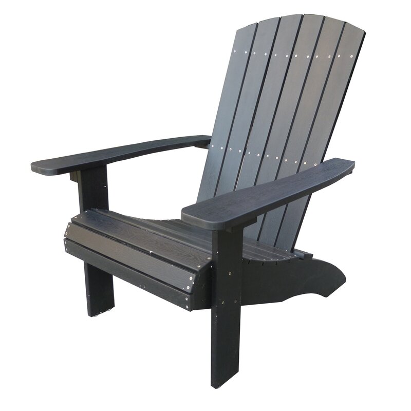 The Outsider The Outsider Milan Loungestoel Adirondack Polywood Zwart
