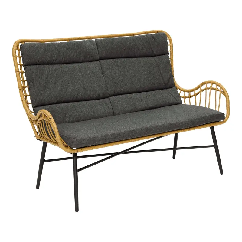 The Outsider The Outsider Milou Stoel-Bank Loungeset Wicker Grijs