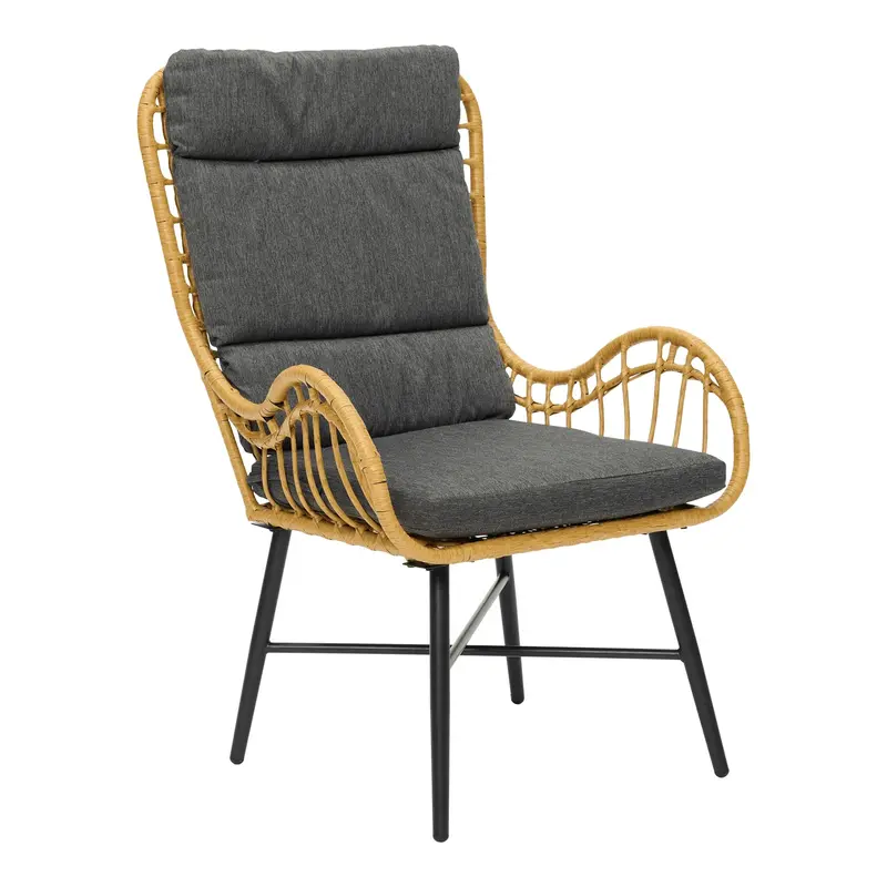 The Outsider The Outsider Milou Stoel-Bank Loungeset Wicker Grijs