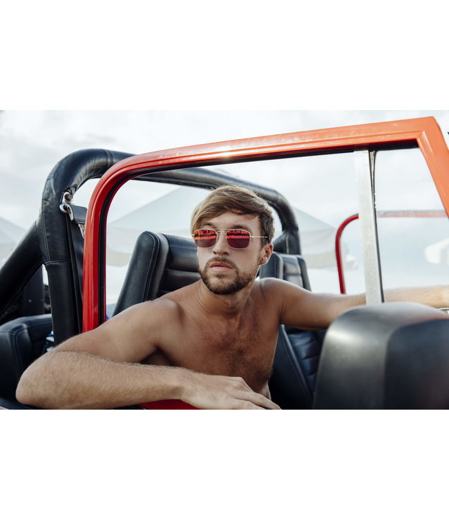 Factory 4 Men Coole zonnebril met spiegelglazen