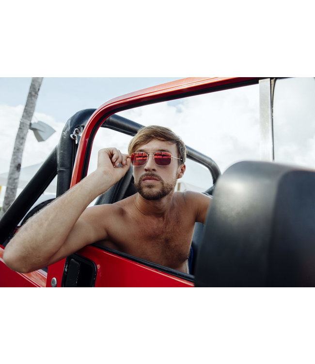 Factory 4 Men Coole zonnebril met spiegelglazen