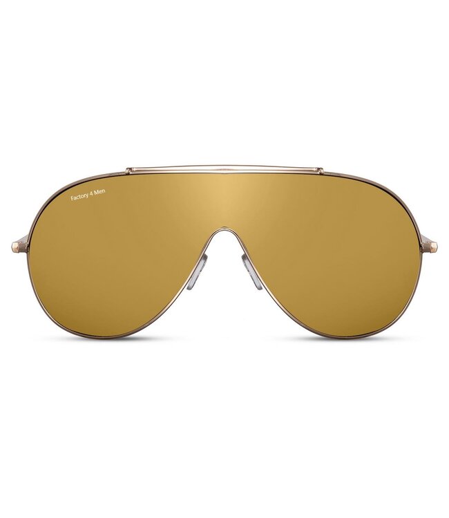Factory 4 Men Oversized zonnebril met goudkleurig montuur
