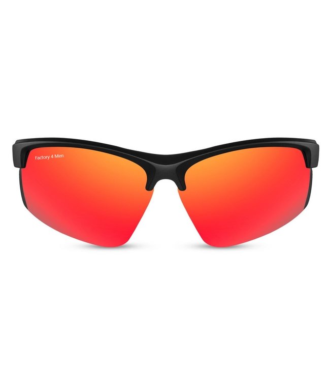 Factory 4 Men Sportbril met rode spiegelglazen