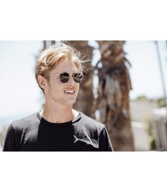 Factory 4 Men Goudkleurig metalen zonnebril