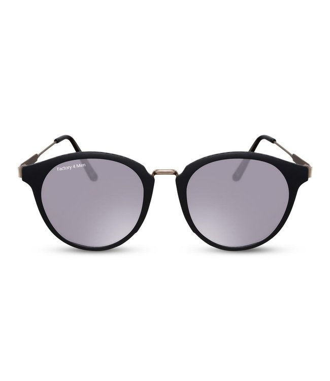 Factory 4 Men Trendy zonnebril met zilveren spiegelglazen