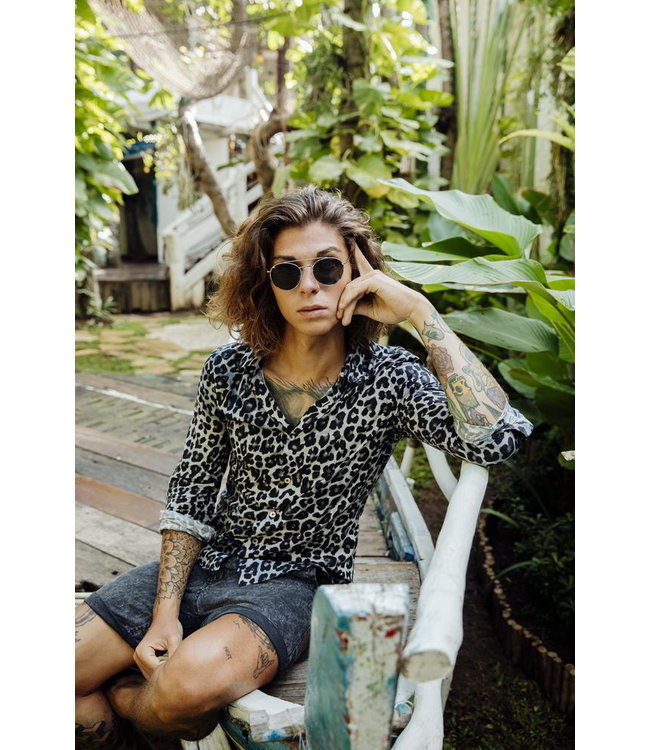 Factory 4 Men Metalen zonnebril met zilveren frame