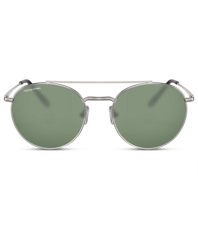 Factory 4 Men Metalen zonnebril met zilveren frame