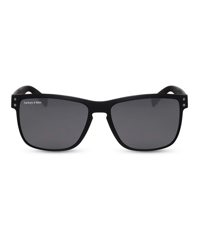 Factory 4 Men Zwarte zonnebril met zwarte kleurlens