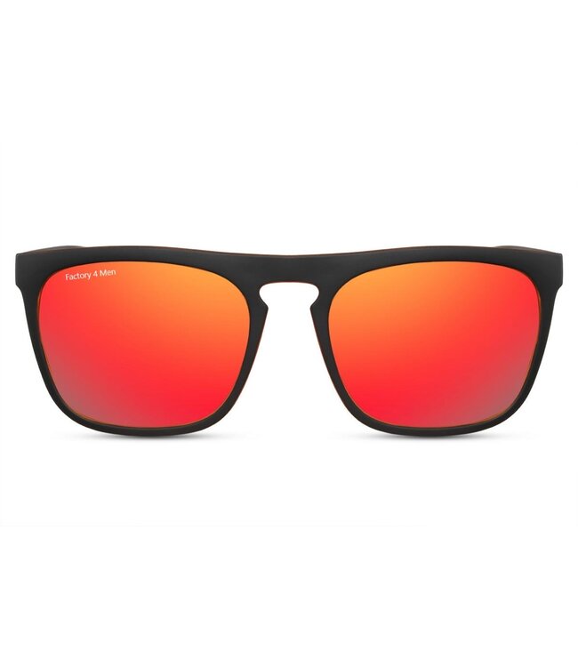 Factory 4 Men Toffe zonnebril met rode spiegelglazen