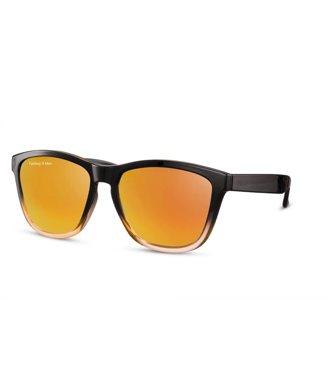 Factory 4 Men Zonnebril met oranje montuur en oranje spiegelglazen