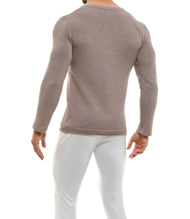 Modus Vivendi The Unexpected V Neck Longsleeves Camel