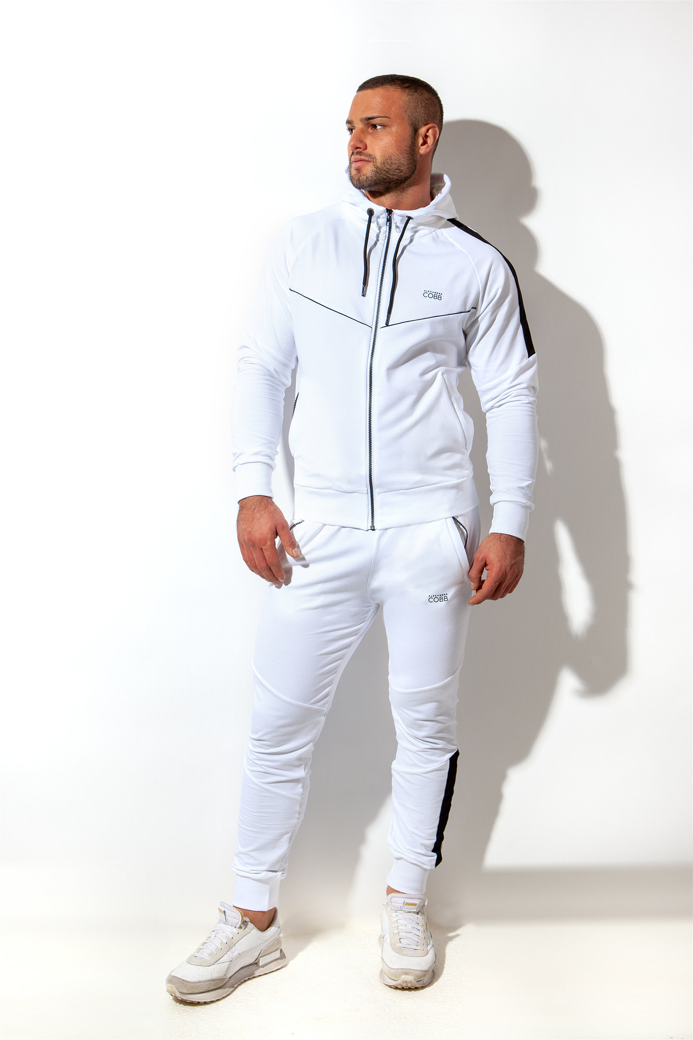 Sport Pant White Black Factory 4 Men