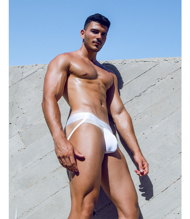 2 Eros Aktiv Pegasus Jockstrap White/Tan
