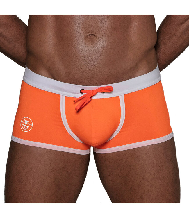 Tof Paris Neon Swim Trunks Orange
