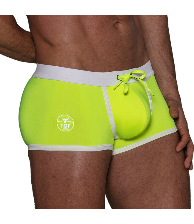 Tof Paris Neon Swim Trunks Yellow