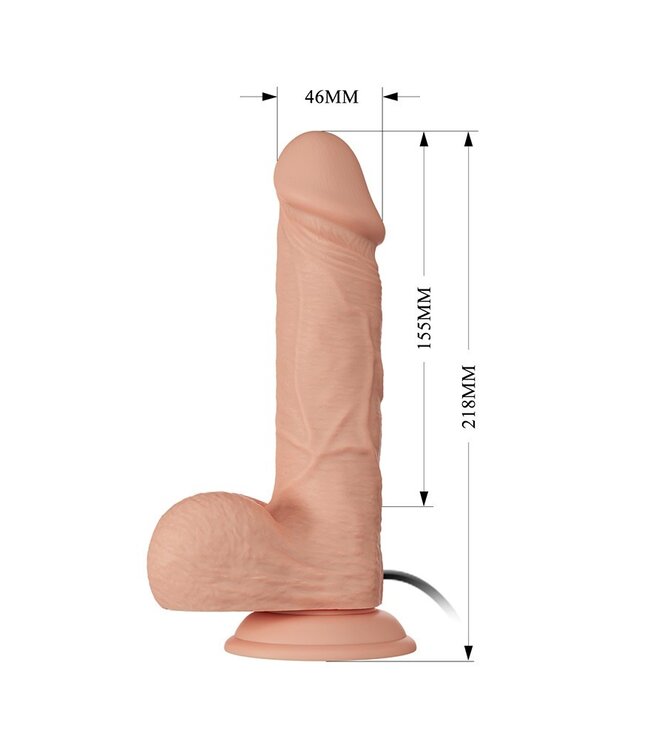 Bahamut - Realistische Vibrerende Dildo 21.8 cm - Nude