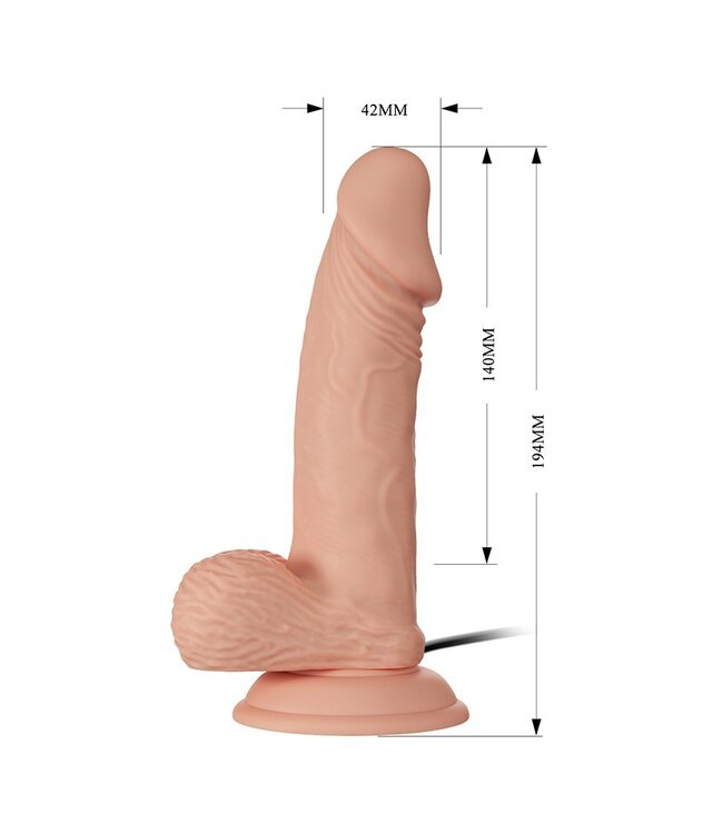Zebulon - Realistische Vibrerende Dildo 19.4 cm - Nude