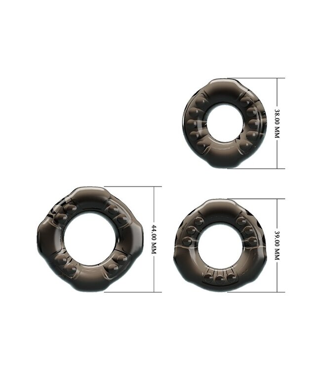 Yvonne - Cockring Set - Zwart