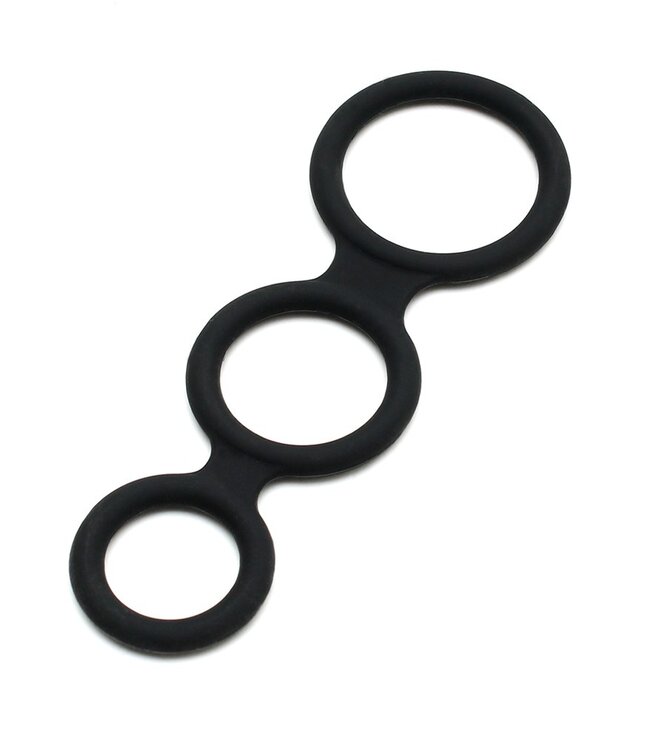 Triple Cock Ring - Zwart