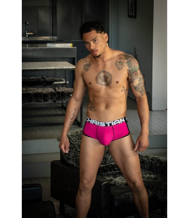 Andrew Christian Show-it® Retro Pop Mesh Boxershort Fuchia
