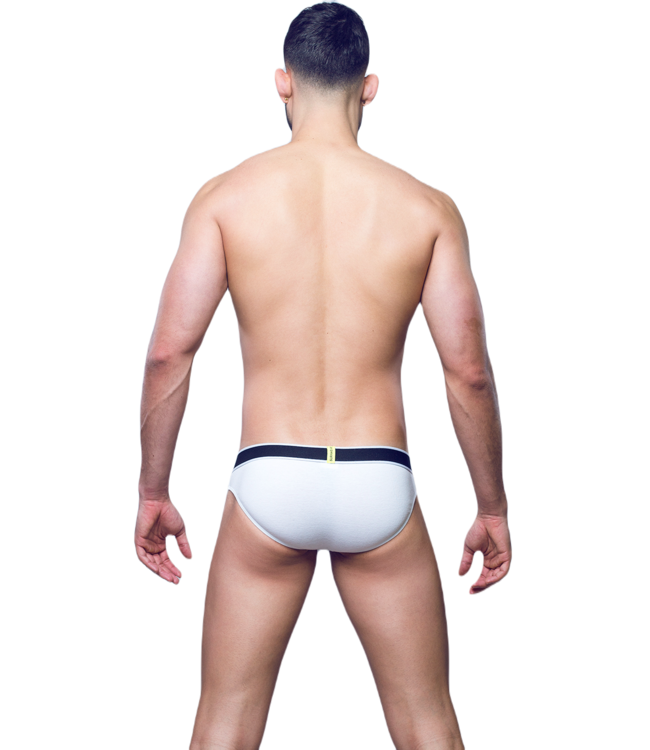 Supawear Ribbed Slashed Brief White