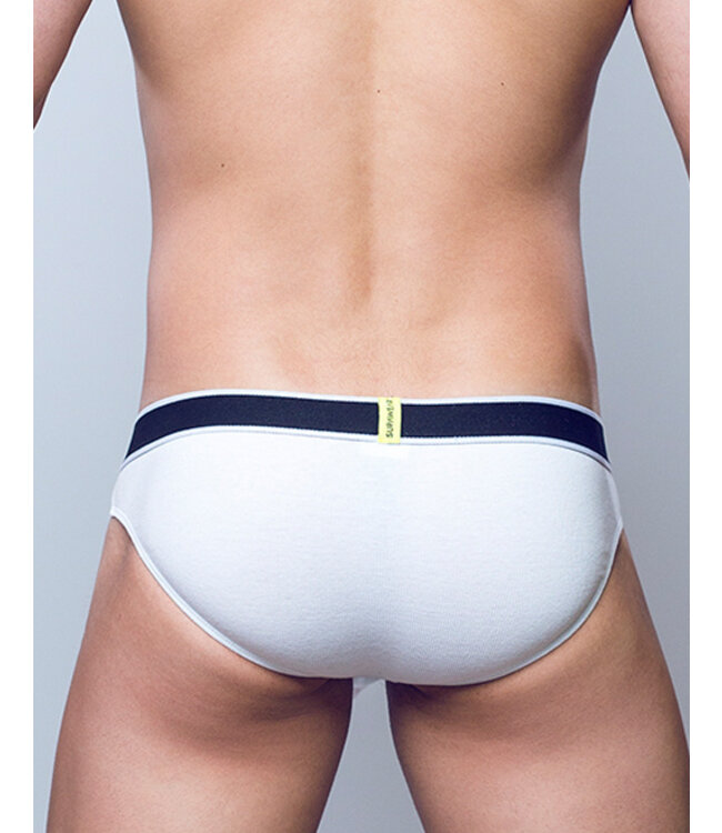 Supawear Ribbed Slashed Brief White