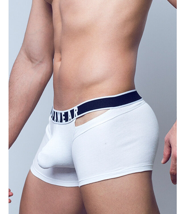 Supawear Ribbed Slashed Trunk White