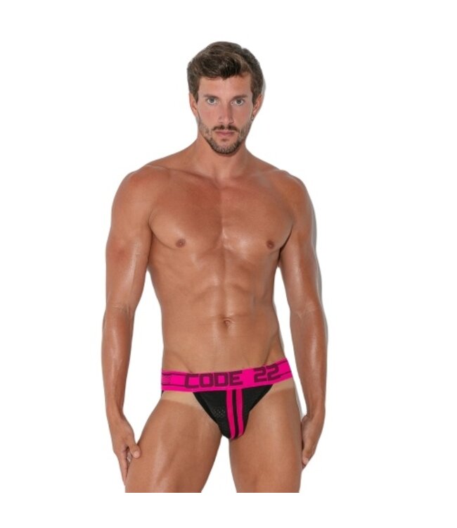 CODE 22 Motion Push-Up Jockstrap Black