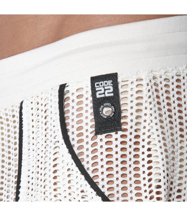 CODE 22 Crochet Short Off White